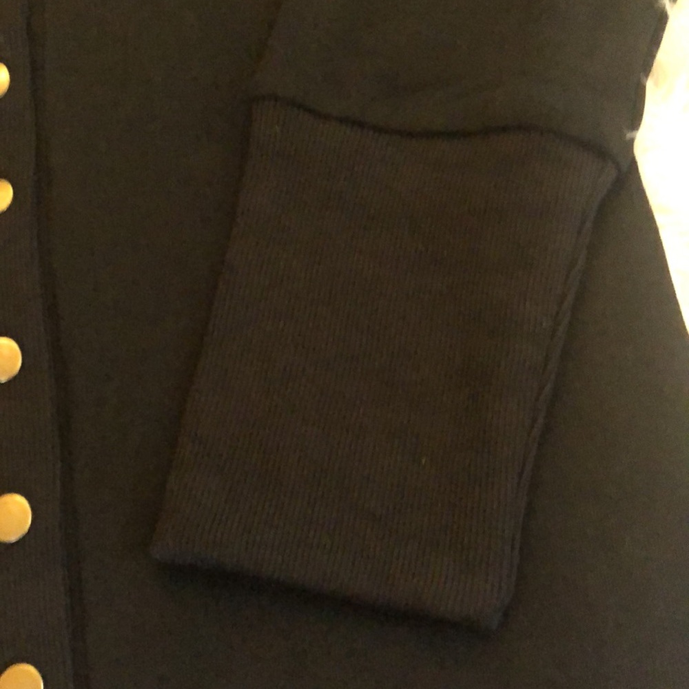 Long Sleeve Snap Button Down Solid Color Knit Rib… - image 6